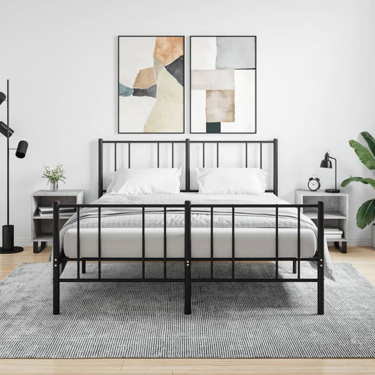 Concrete Grey Bedside Cabinets 2pcs – Engineered Wood 40x30x50 cm