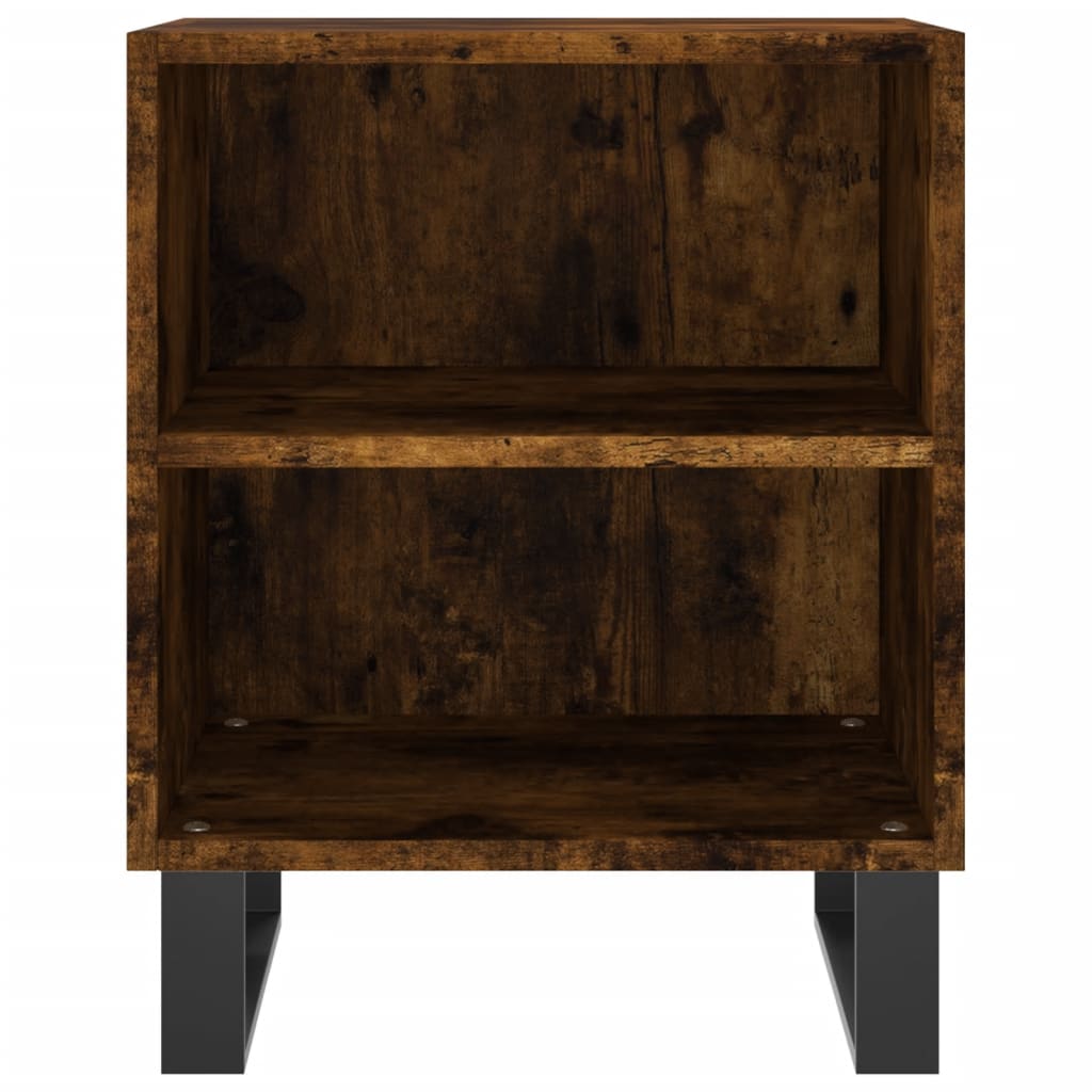 Smoked Oak Bedside Cabinet 40x30x50 cm - Engineered Wood