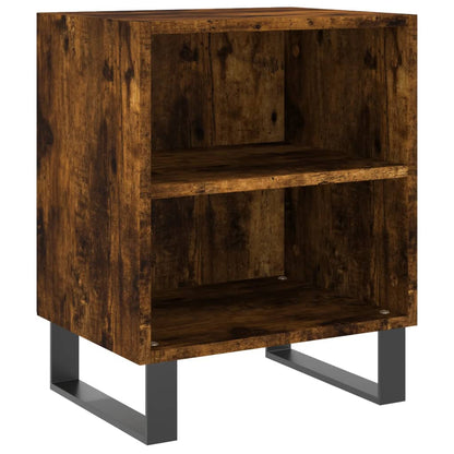 Smoked Oak Bedside Cabinets Set, 40x30x50 cm Engineered Wood