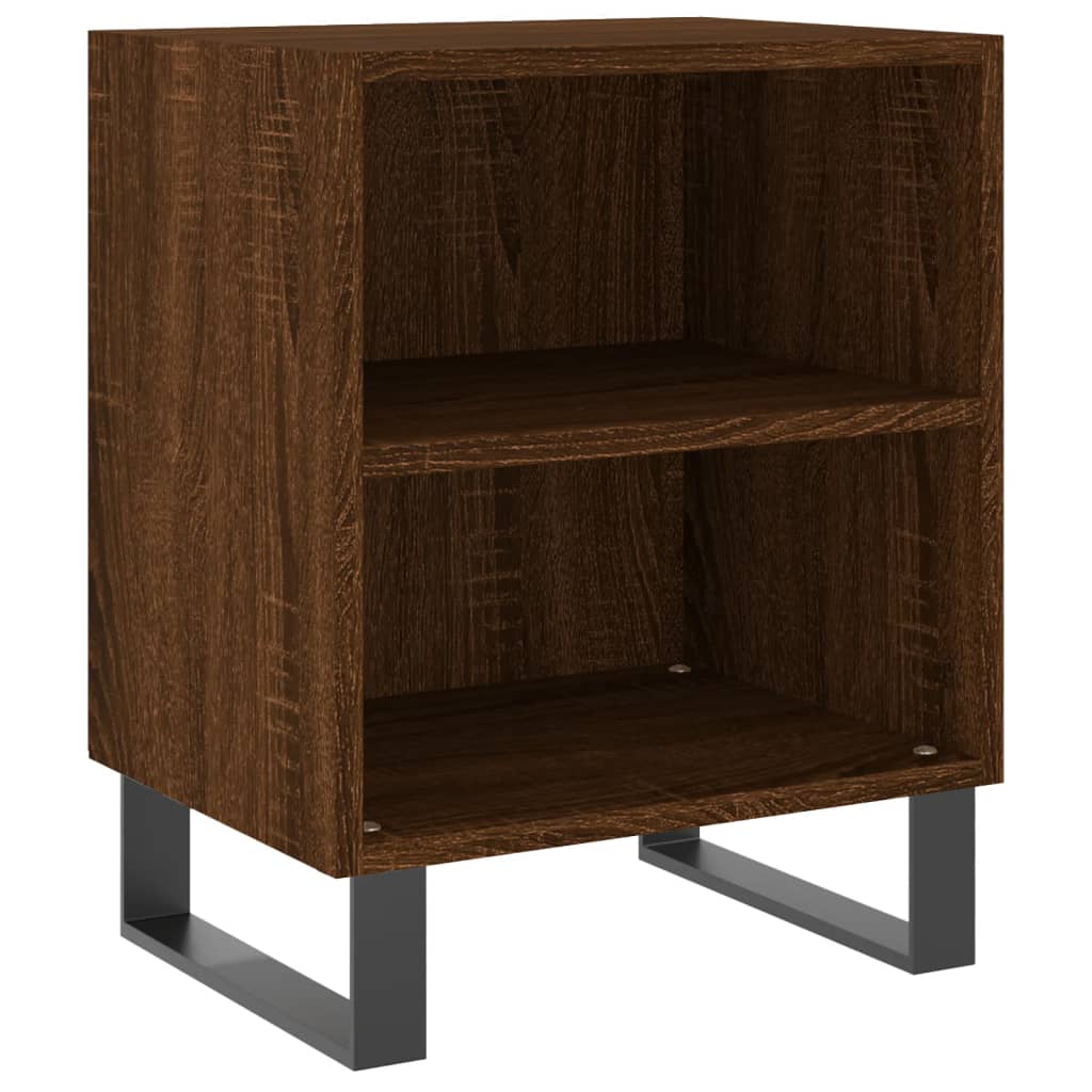 Brown Oak Bedside Cabinet, 40x30x50 cm, Engineered Wood