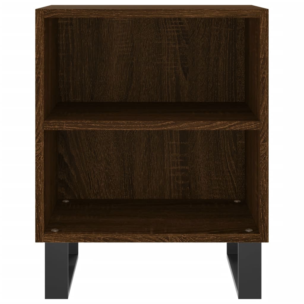 Brown Oak Bedside Cabinet, 40x30x50 cm, Engineered Wood