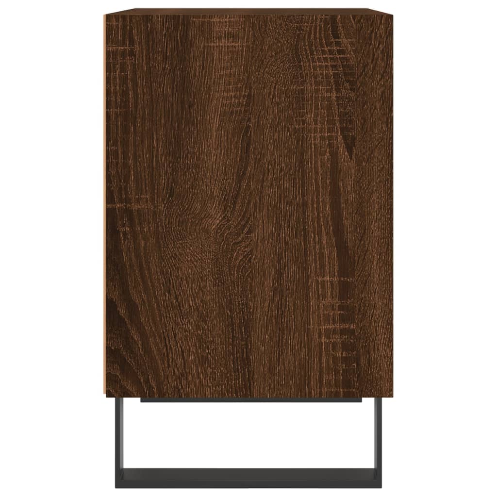 Brown Oak Bedside Cabinet, 40x30x50 cm, Engineered Wood