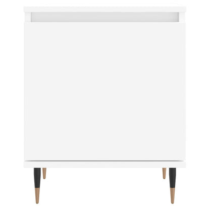 White Bedside Cabinets Set of 2 - 40x30x50 cm, Engineered Wood