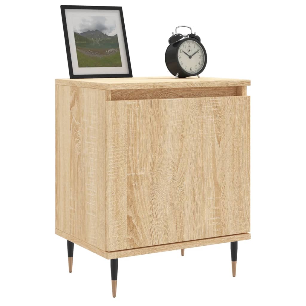 Sonoma Oak Bedside Cabinets 2pcs - Engineered Wood 40x30x50cm