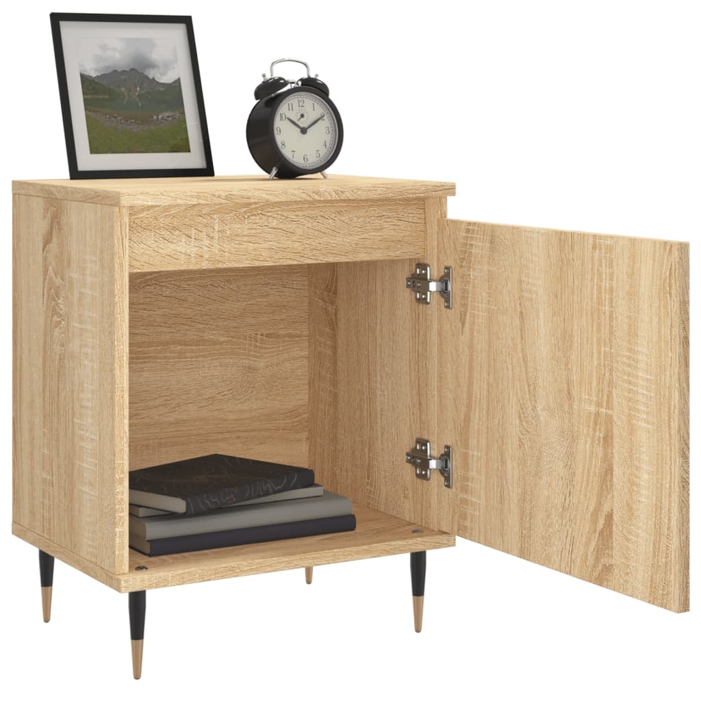 Sonoma Oak Bedside Cabinets 2pcs - Engineered Wood 40x30x50cm