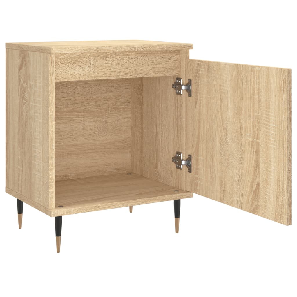 Sonoma Oak Bedside Cabinets 2pcs - Engineered Wood 40x30x50cm