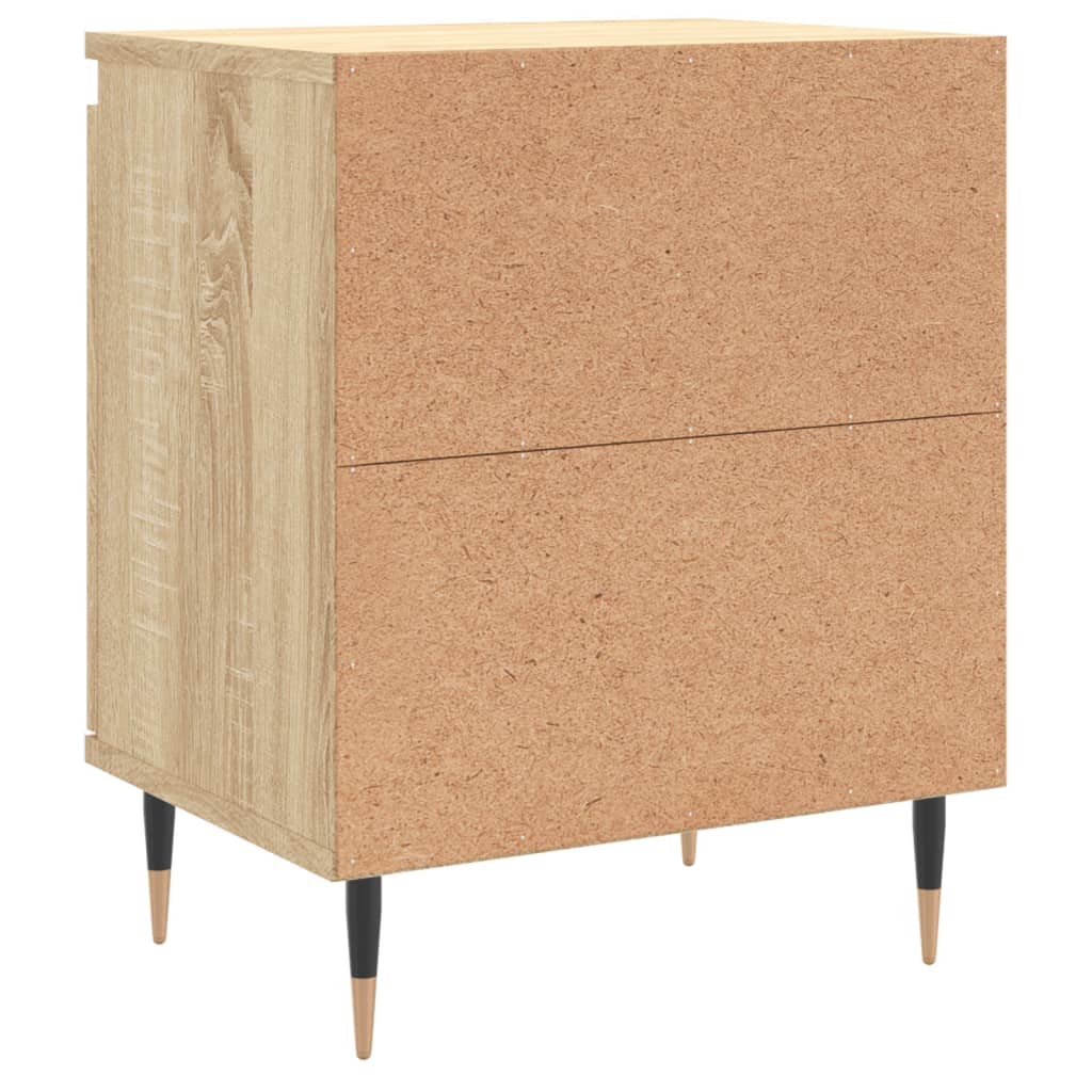 Sonoma Oak Bedside Cabinets 2pcs - Engineered Wood 40x30x50cm