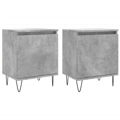 Concrete Grey Bedside Cabinets, 2 Pcs, 40x30x50 cm Engineered Wood