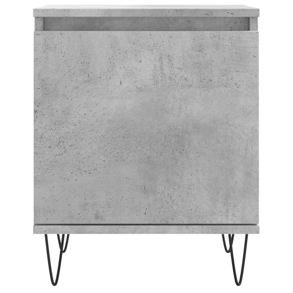 Concrete Grey Bedside Cabinets, 2 Pcs, 40x30x50 cm Engineered Wood