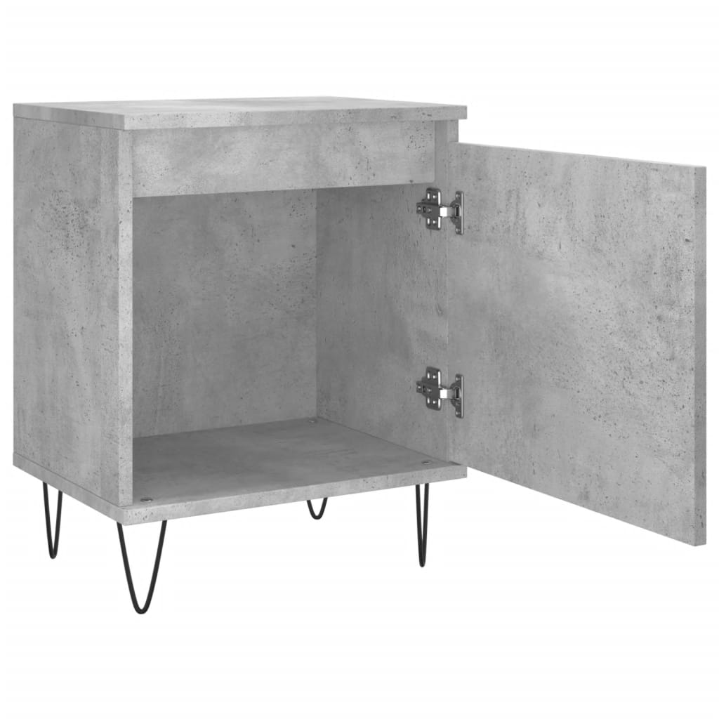 Concrete Grey Bedside Cabinets, 2 Pcs, 40x30x50 cm Engineered Wood
