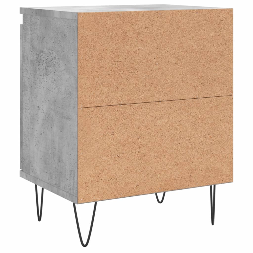 Concrete Grey Bedside Cabinets, 2 Pcs, 40x30x50 cm Engineered Wood