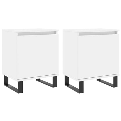 Bedside Cabinets 2 pcs White 40x30x50 cm Engineered Wood