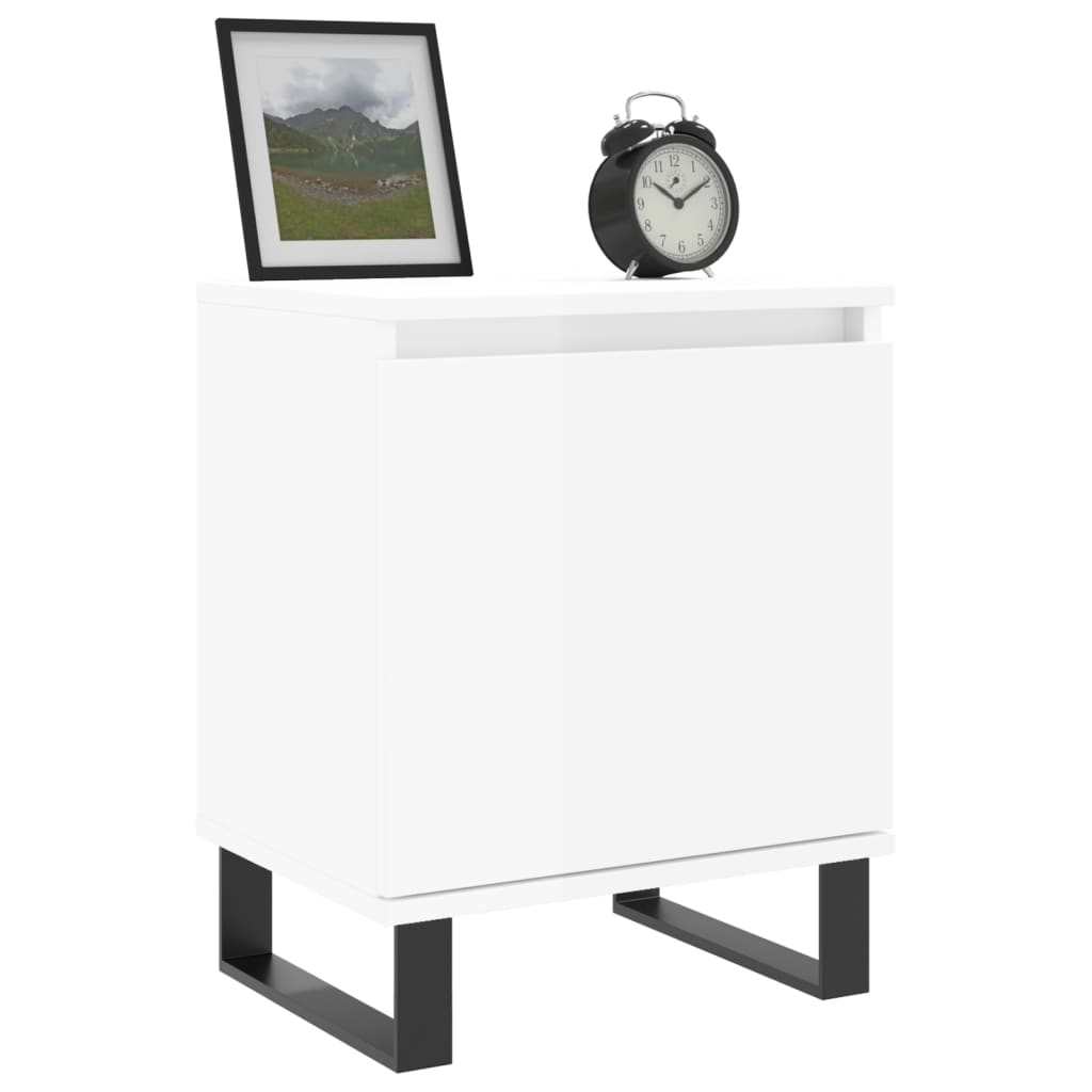 Bedside Cabinets 2 pcs White 40x30x50 cm Engineered Wood