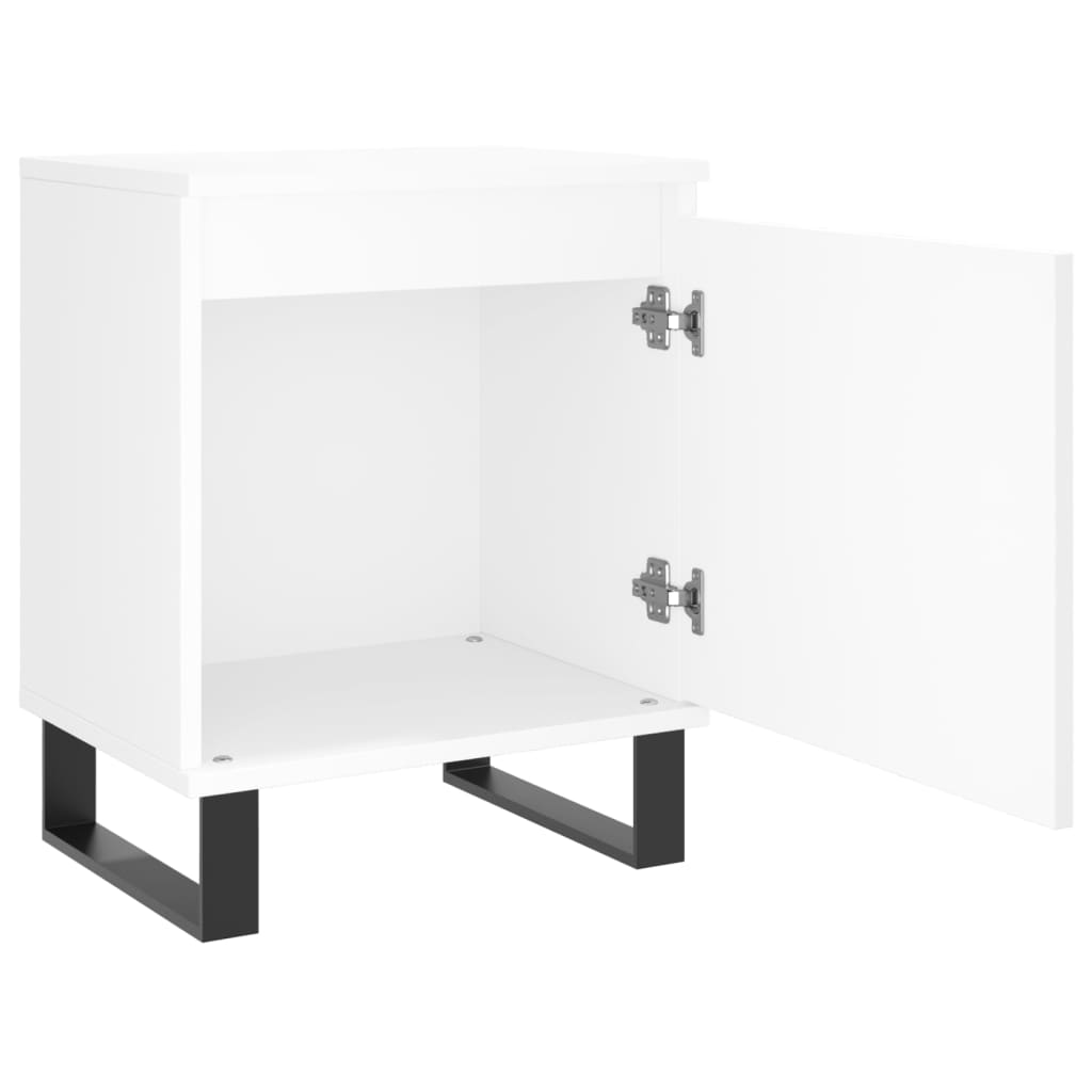 Bedside Cabinets 2 pcs White 40x30x50 cm Engineered Wood