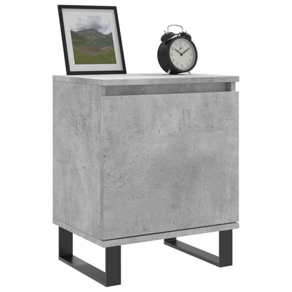 Concrete Grey Bedside Cabinets 2 Pcs - Engineered Wood, 40x30x50 cm
