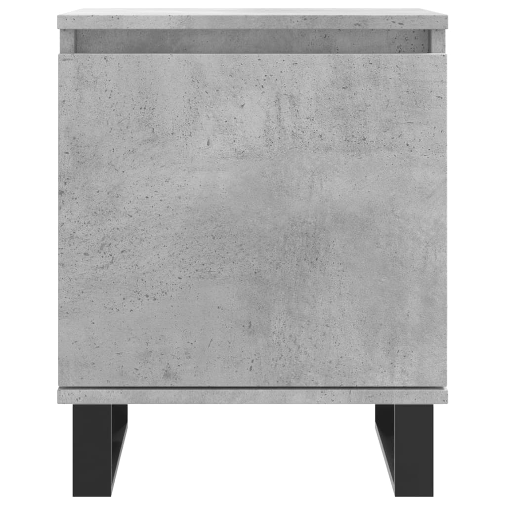Concrete Grey Bedside Cabinets 2 Pcs - Engineered Wood, 40x30x50 cm