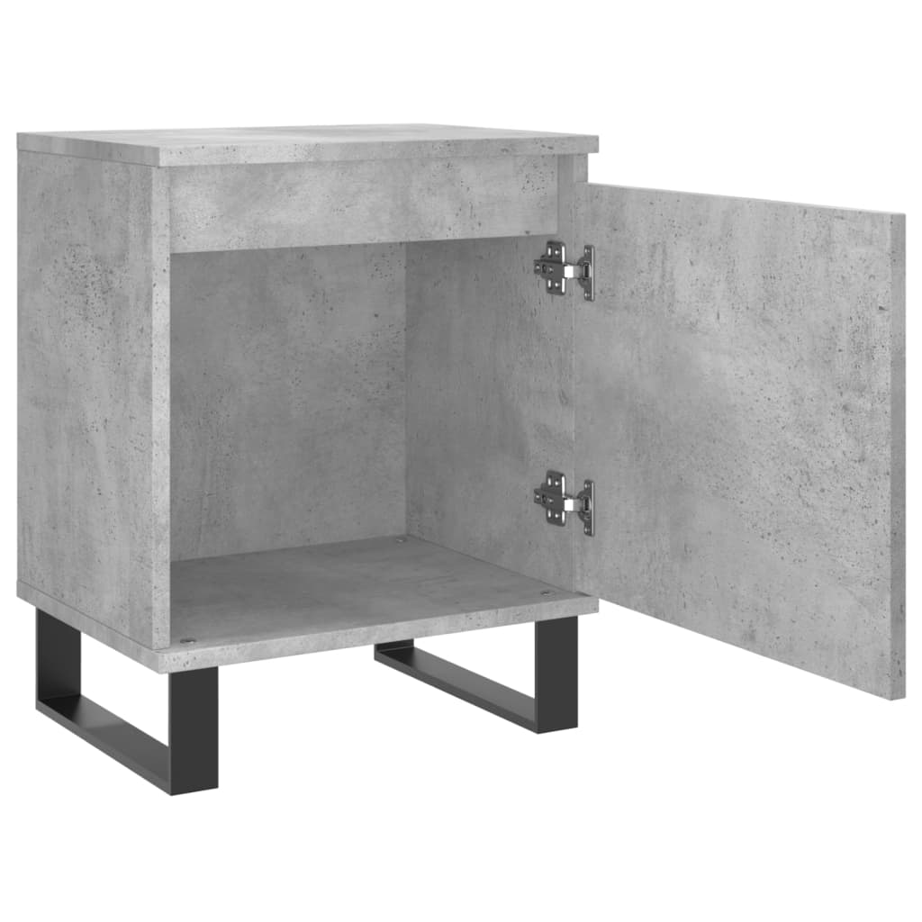 Concrete Grey Bedside Cabinets 2 Pcs - Engineered Wood, 40x30x50 cm