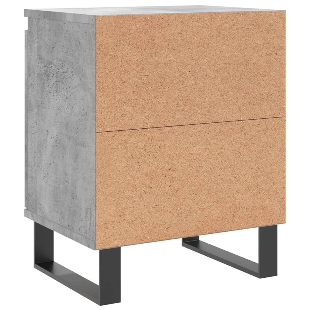 Concrete Grey Bedside Cabinets 2 Pcs - Engineered Wood, 40x30x50 cm