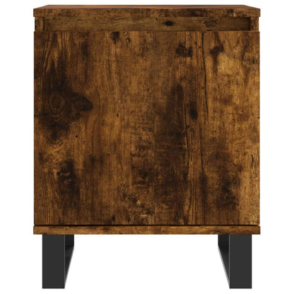 Smoked Oak Bedside Cabinets Set - 2 Pcs, Engineered Wood, 40x30x50 cm