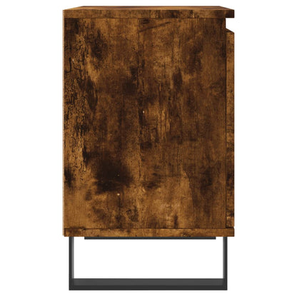 Smoked Oak Bedside Cabinets Set - 2 Pcs, Engineered Wood, 40x30x50 cm