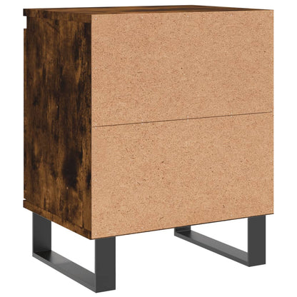 Smoked Oak Bedside Cabinets Set - 2 Pcs, Engineered Wood, 40x30x50 cm