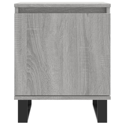 Grey Sonoma Bedside Cabinets Set of 2 - 40x30x50 cm Engineered Wood