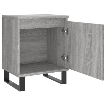 Grey Sonoma Bedside Cabinets Set of 2 - 40x30x50 cm Engineered Wood