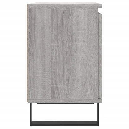 Grey Sonoma Bedside Cabinets Set of 2 - 40x30x50 cm Engineered Wood