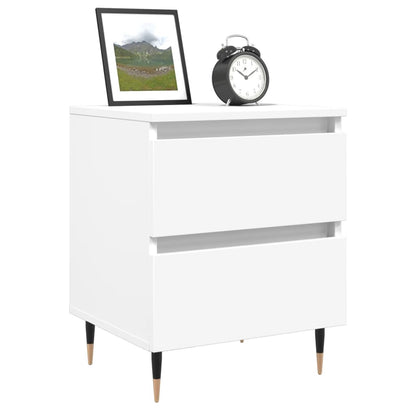 White Engineered Wood Bedside Cabinets Set, 40x35x50cm, 2-Pack