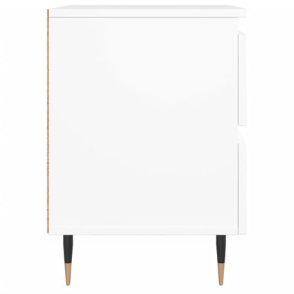 White Engineered Wood Bedside Cabinets Set, 40x35x50cm, 2-Pack