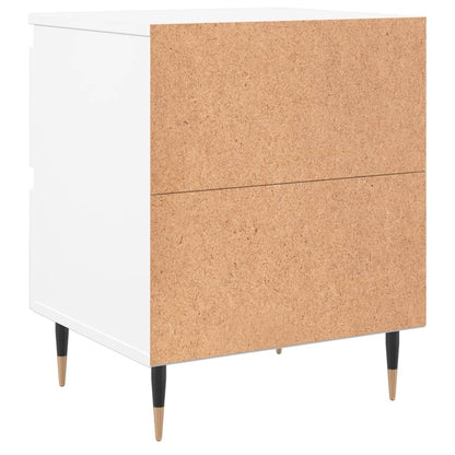 White Engineered Wood Bedside Cabinets Set, 40x35x50cm, 2-Pack