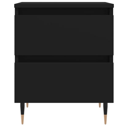 Sleek Black Bedside Cabinet 40x35x50 cm - Engineered Wood