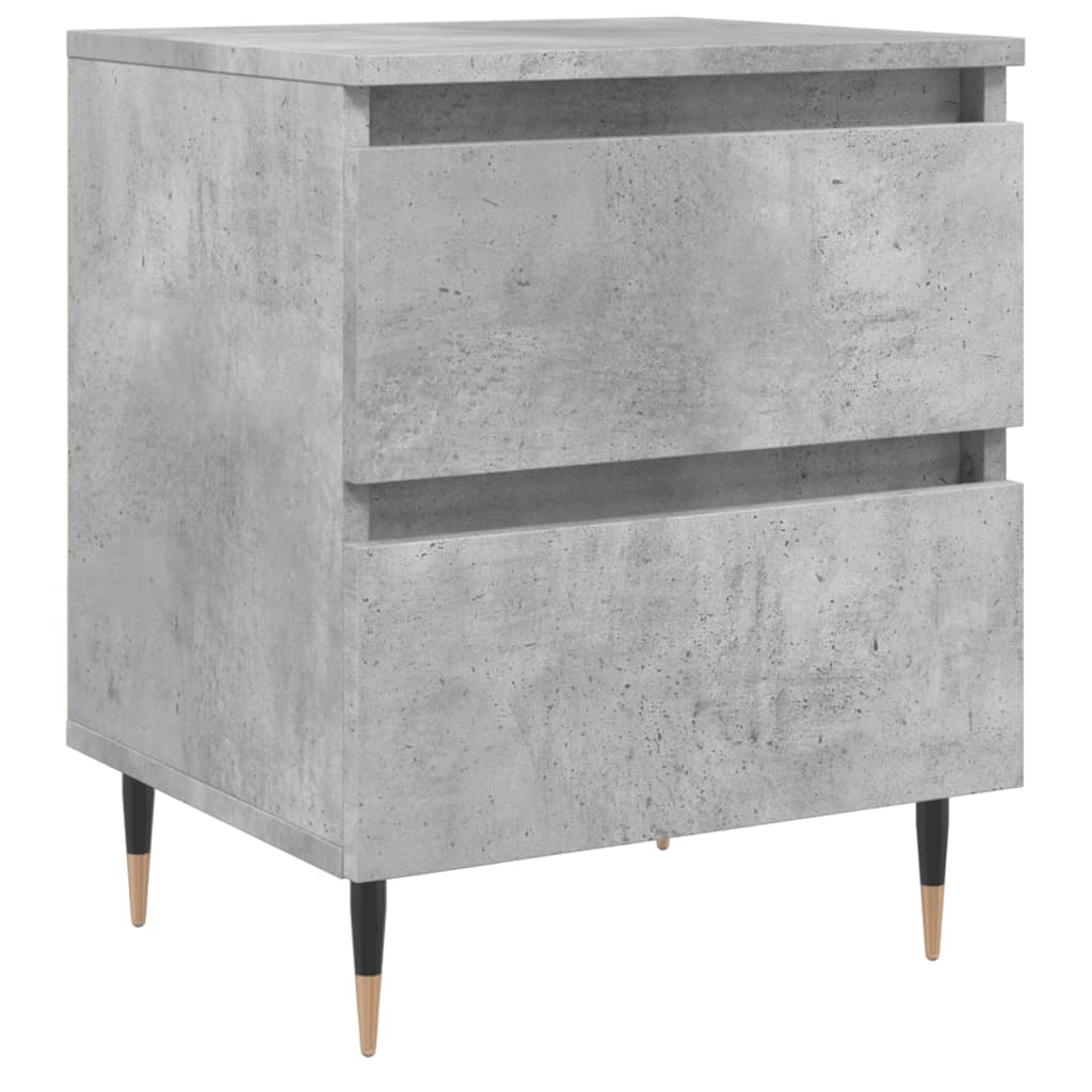 Concrete Grey Bedside Cabinet 40x35x50 cm – Engineered Wood Design