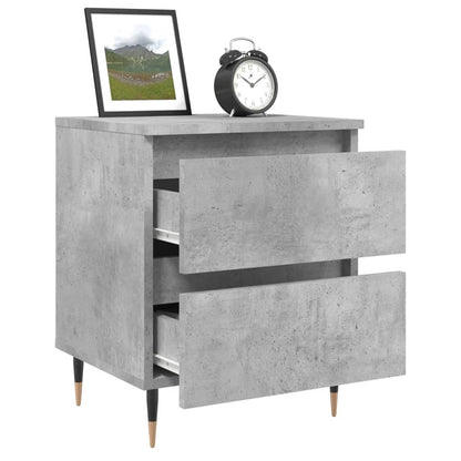 Concrete Grey Bedside Cabinet 40x35x50 cm – Engineered Wood Design
