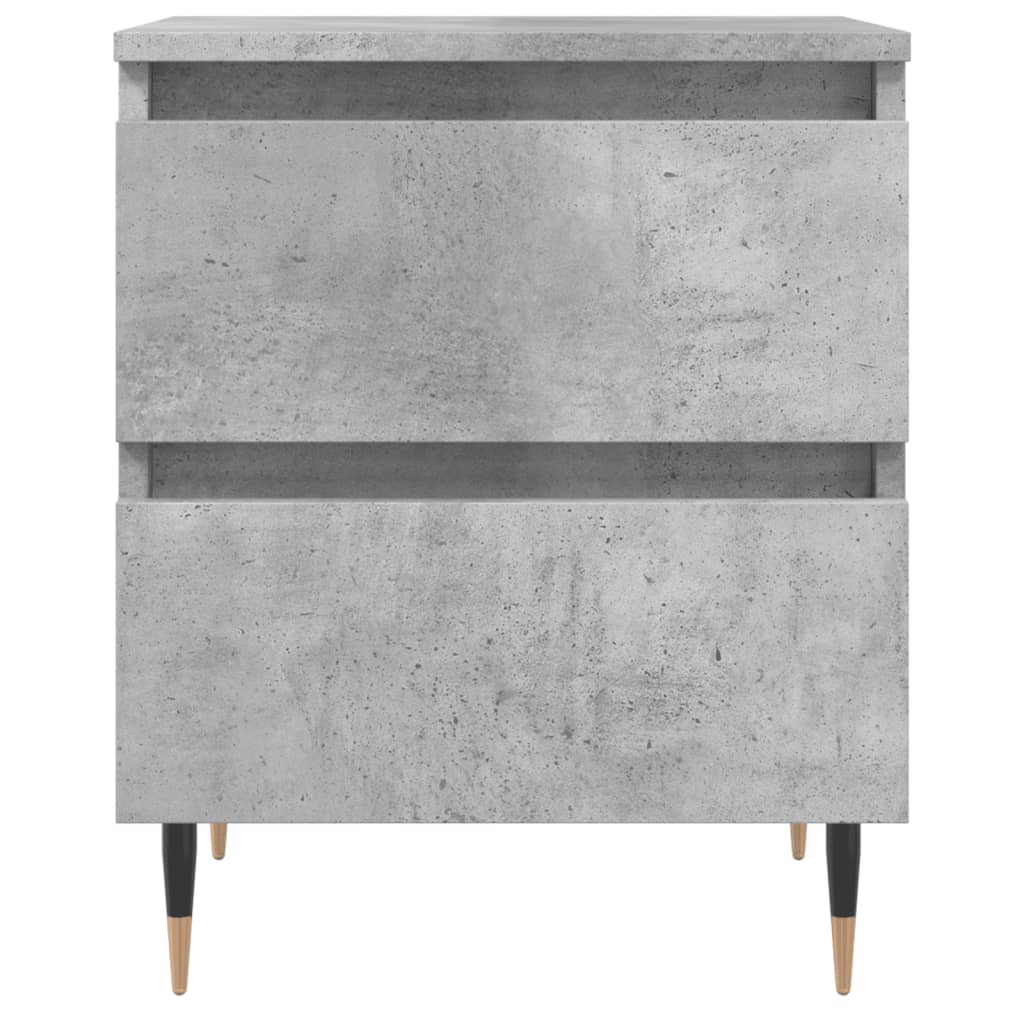 Concrete Grey Bedside Cabinet 40x35x50 cm – Engineered Wood Design