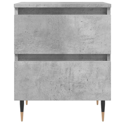 Concrete Grey Bedside Cabinet 40x35x50 cm – Engineered Wood Design