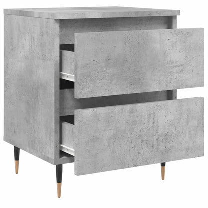 Concrete Grey Bedside Cabinet 40x35x50 cm – Engineered Wood Design
