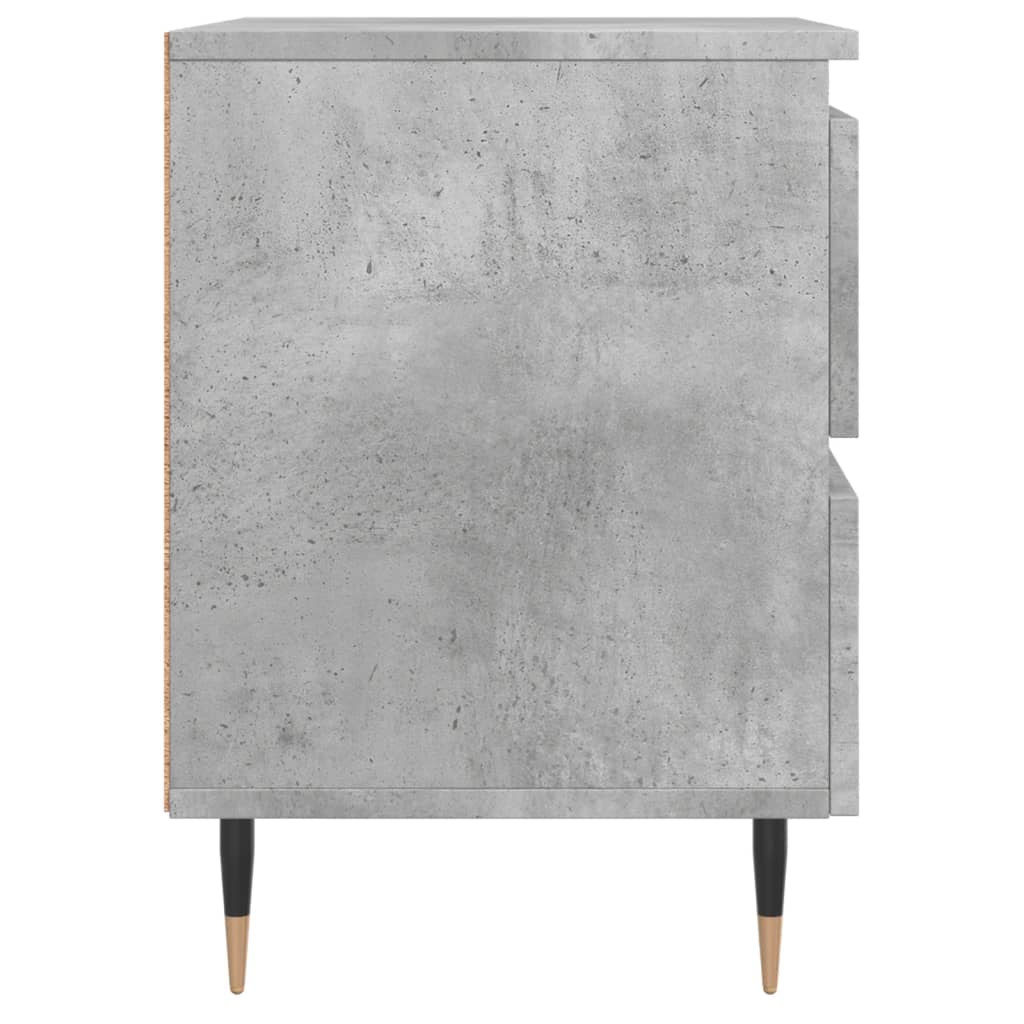 Concrete Grey Bedside Cabinet 40x35x50 cm – Engineered Wood Design