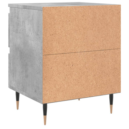 Concrete Grey Bedside Cabinet 40x35x50 cm – Engineered Wood Design