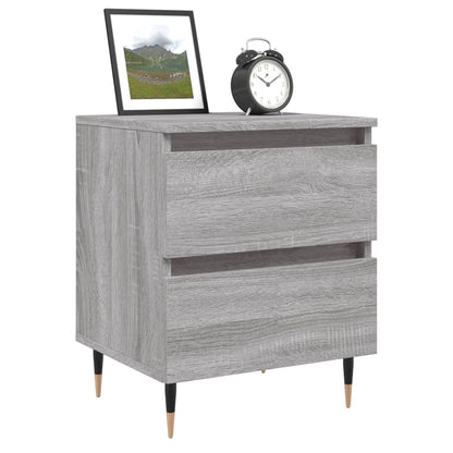 Grey Sonoma Bedside Cabinet 40x35x50 cm - Engineered Wood