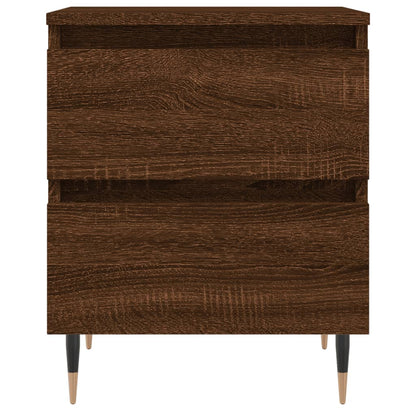 Brown Oak Bedside Cabinets, Set of 2, 40x35x50 cm, Engineered Wood