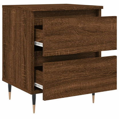 Brown Oak Bedside Cabinets, Set of 2, 40x35x50 cm, Engineered Wood