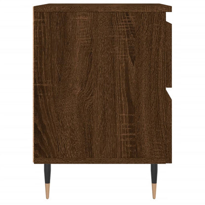 Brown Oak Bedside Cabinets, Set of 2, 40x35x50 cm, Engineered Wood