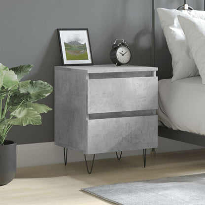 Concrete Grey Bedside Cabinet, 40x35x50 cm, Engineered Wood