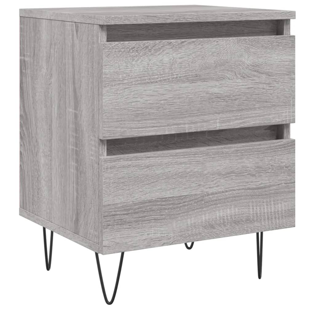 Modern Grey Sonoma Bedside Cabinet 40x35x50 cm - Engineered Wood