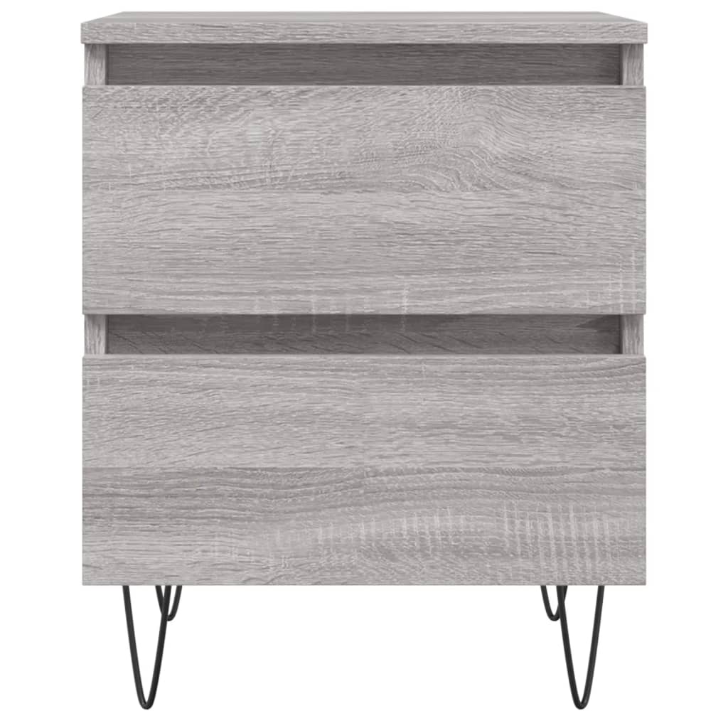 Modern Grey Sonoma Bedside Cabinet 40x35x50 cm - Engineered Wood