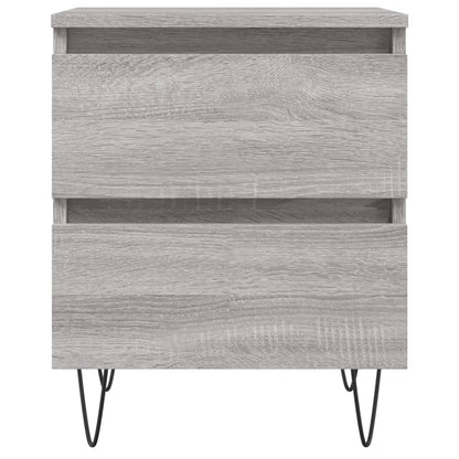 Modern Grey Sonoma Bedside Cabinet 40x35x50 cm - Engineered Wood