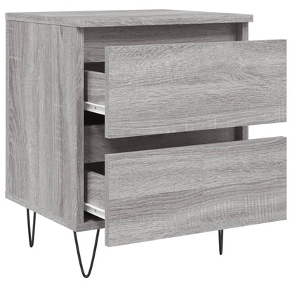 Modern Grey Sonoma Bedside Cabinet 40x35x50 cm - Engineered Wood