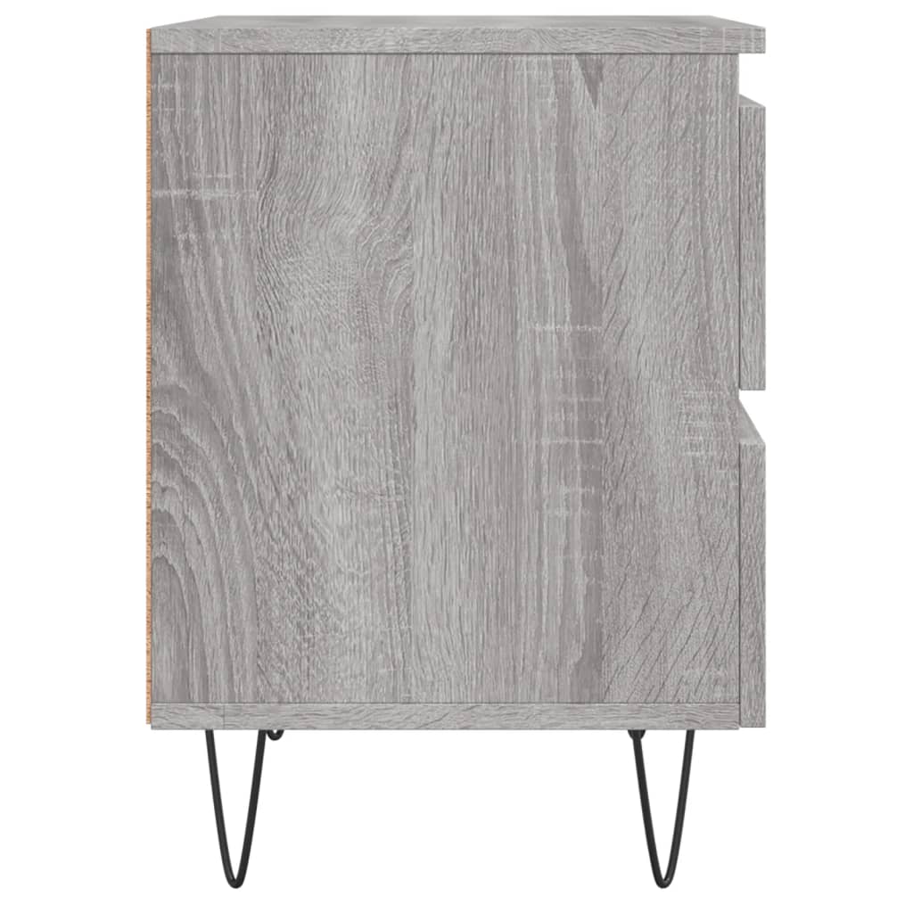 Modern Grey Sonoma Bedside Cabinet 40x35x50 cm - Engineered Wood
