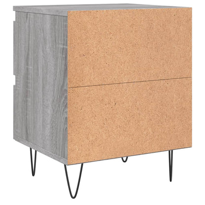 Modern Grey Sonoma Bedside Cabinet 40x35x50 cm - Engineered Wood
